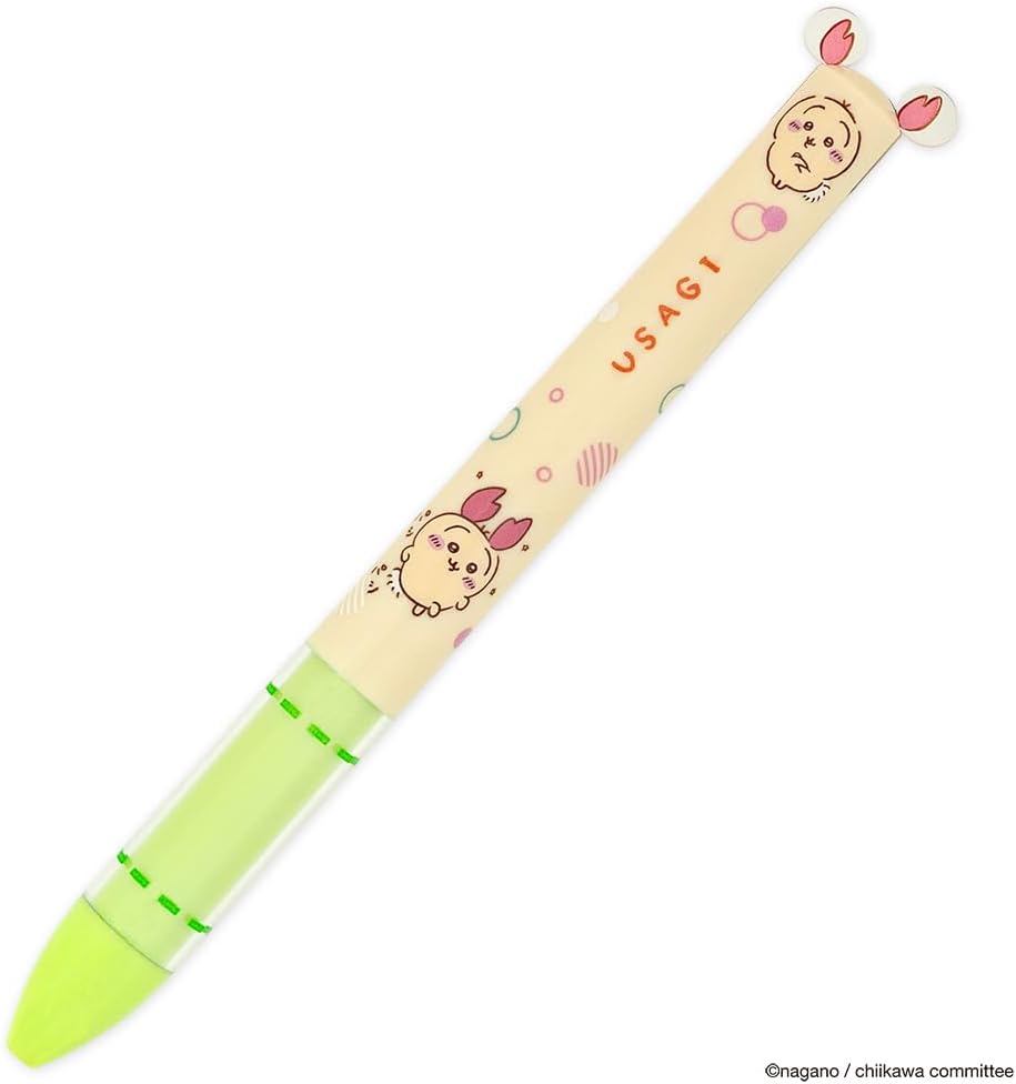 Chiikawa 吉伊卡哇 耳朵造型 雙色原子筆 0.7mm（龍蝦兔子款）4991863509945