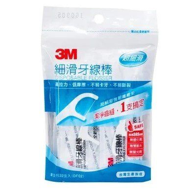 3M - 細滑牙線棒單支包 獨立包裝 DF02 32支/包