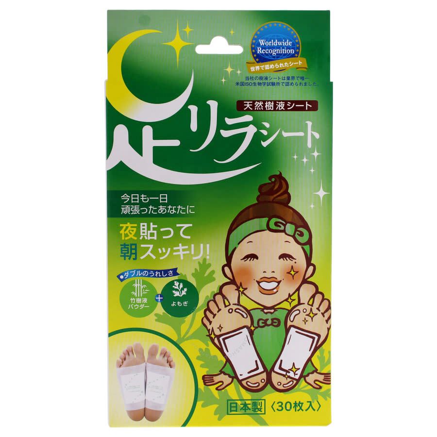 樹之惠 - 日本天然樹液排毒足貼 30枚 (艾草-綠色)(200900) 舒緩疲勞 保健養生 睡眠 腳底貼 平行進口 去濕 袪濕排毒