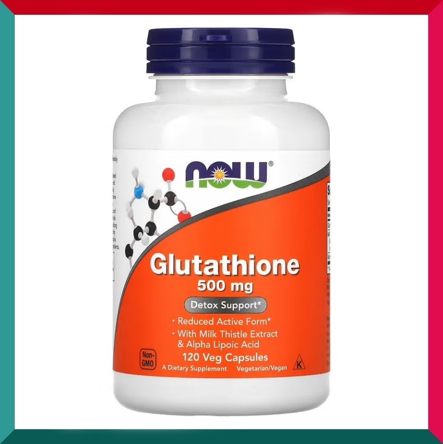 NOW Foods - 3合1醫學級谷胱甘肽肌強效排肝毒美肌500毫克120粒素食膠囊 (高濃度谷胱甘肽+乳薊+硫辛酸) GMP品質保證 平行進口 (效期: 10/2029*)
