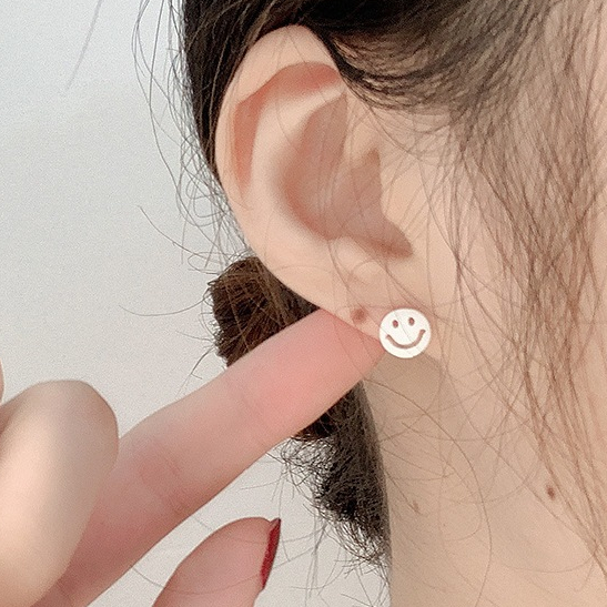 252 手工純銀Smile耳環