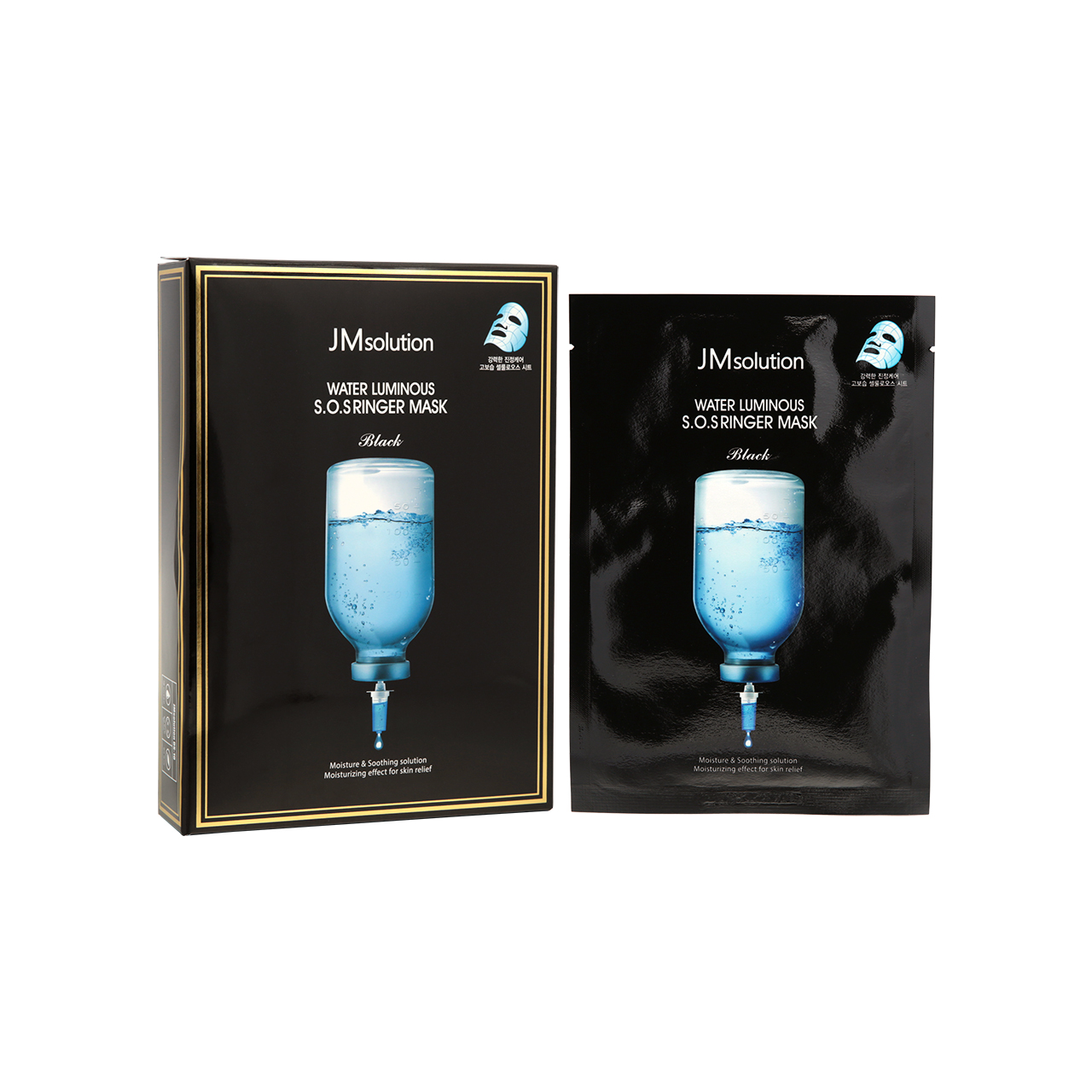 JMsolution - 水滋養急救保濕面膜(黑臻版) 10片/盒 (8809505542143) 【平行進口貨品】(不同包裝隨機發貨)